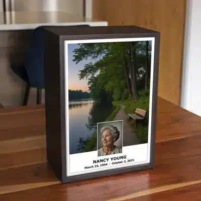 Peaceful Waterside Retreat Cremation Urn for Ashes