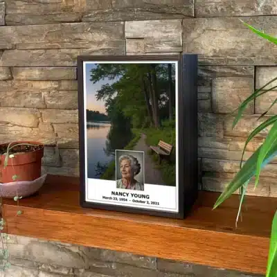 Peaceful Waterside Retreat Cremation Urn for Ashes