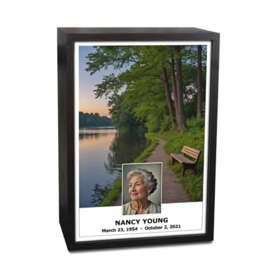 Peaceful Waterside Retreat Cremation Urn for Ashes