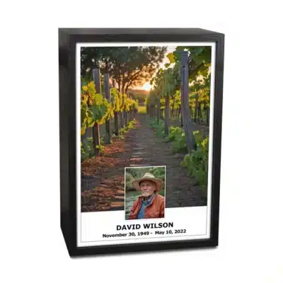 Sunset Vineyard Path Cremation Urn for Ashes - Urnva