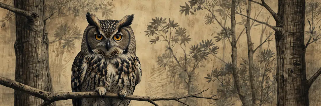 Owl Cremation Urn Banner